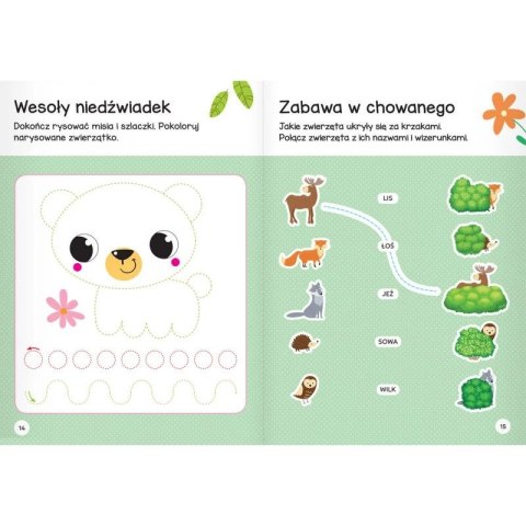 Książka dla dzieci Łamigłówki przedszkolaka z wiewiórką od 5 lat Aksjomat