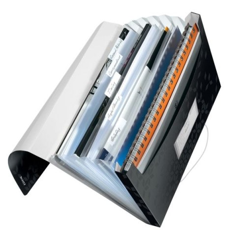 Teczka z przegródkami Wow A4 kolor: czarna 6 przegródek Leitz (45890095)