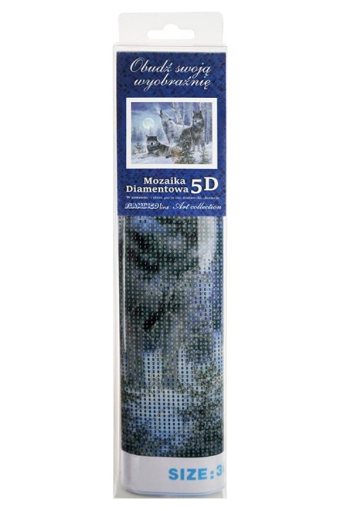 Zestaw kreatywny Diamentowa mozaika 30x40cm Wilki 3 Flamingo Line (TH9108-04)