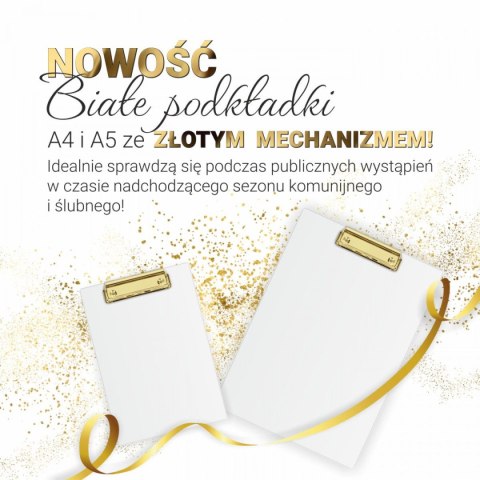 Deska z klipem (podkład do pisania) A4 biały Biurfol (KHG-01-10)