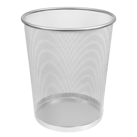 Kosz na śmieci z metalowej siatki srebrny MK112-50 metal kolor: srebrny Memobe