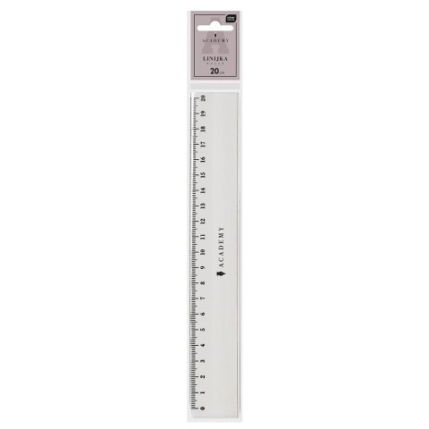 Linijka plastik ACADEMY plastikowa 59022773460001 20cm Interdruk (20cm)