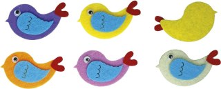 Ozdoba filcowa Craft-Fun Series ptaszki samoprzylepne Titanum (7510)