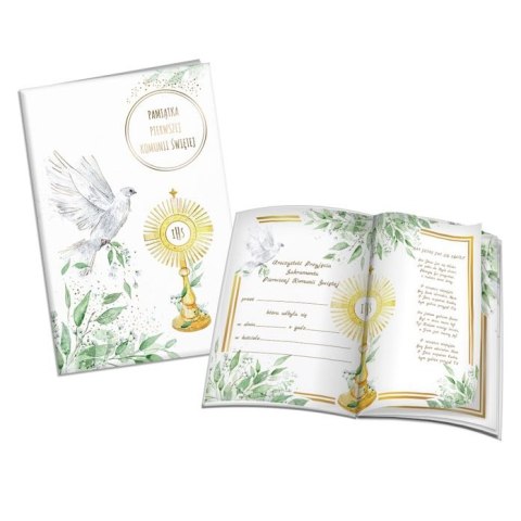 Pamiątka z komunii świętej Komunia A5 Gołąb Hostia Henry (9788396980939)