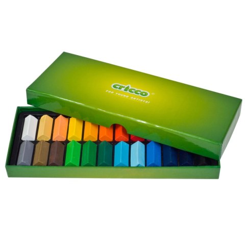 Pastele suche kwadratowe, 24 kolory 24 kol. Cricco (CR491K24)