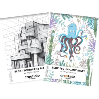 Blok techniczny Creatinio A4 biały 170g 10k Top 2000 (400176667)