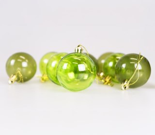 Bombki Zestaw bombek transparentnych (8 szt.) - zielone Arpex (BN6545ZIE-6149)
