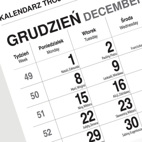 Kalendarz ścienny OGRÓD A3 Press