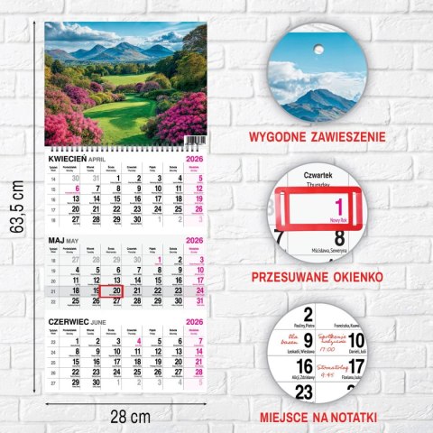 Kalendarz ścienny OGRÓD A3 Press