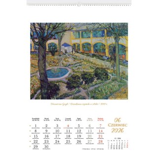 Kalendarz ścienny PODRÓŻE PO KONTYNENTACH 13-planszowe 2024 320mm x 470mm Lucrum (RW09)