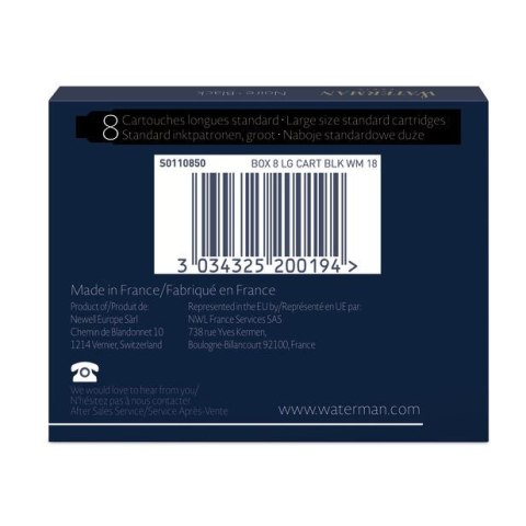 Naboje długie czarny Waterman (S0110850)