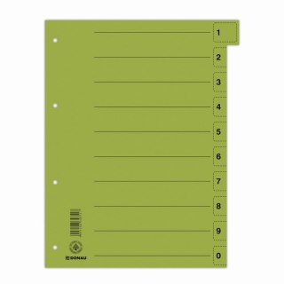 Przekładka numeryczna A4 mix kolorów 250g 100k 1-10 [mm:] 235x300 Donau (8610001S-99)