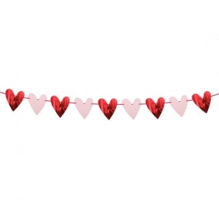 Girlanda papierowa Serca, 200 cm Godan (PF-GPSB)