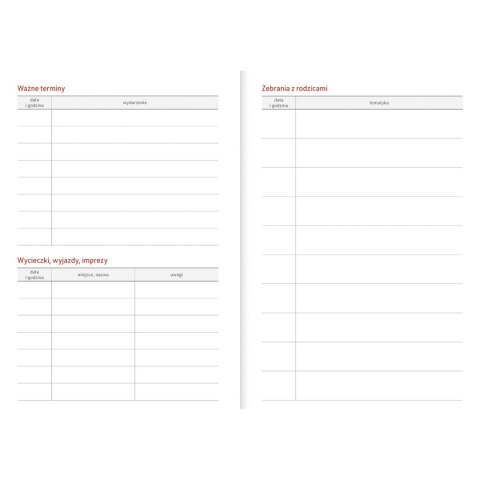 Kalendarz nauczyciela książkowy (terminarz) PCV KWIATY bezbarwny B6 Wydawnictwo Wokół Nas (A5TN089B)