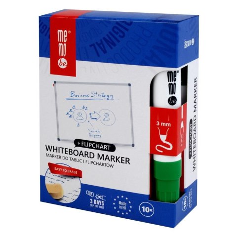 Marker suchościeralny zielony wkład zielony 1-3mm okrągła końcówka Memobe (MM350-04)