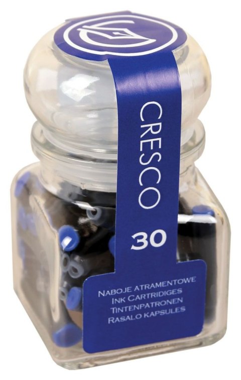 Naboje krótkie słoiczek 30 szt niebieskie Cresco (080054)