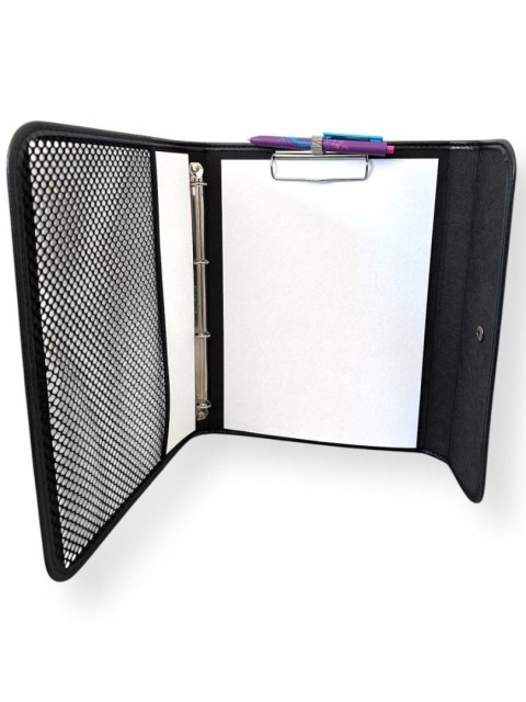 Teczka konferencyjna A4 Typ B czarny ekoskóra Majewski Ryszard (TKFB)