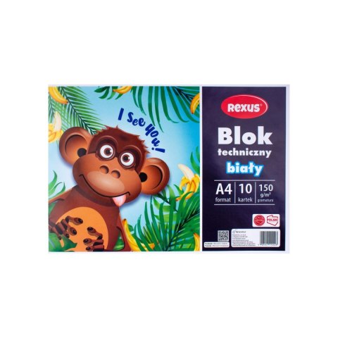 Blok techniczny biały A4 biały 10k Beniamin (4423)