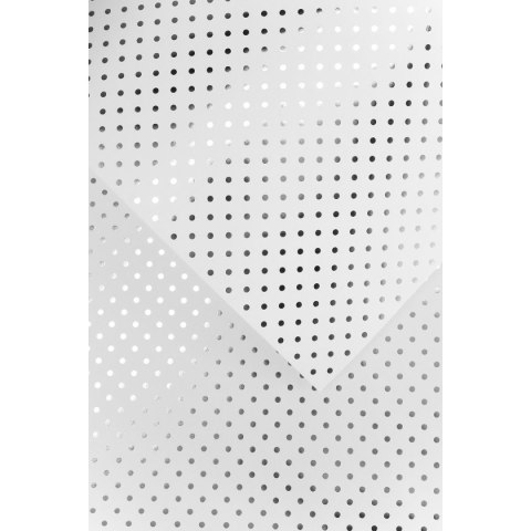 Papier ozdobny (wizytówkowy) A4 metaliczne kropki srebrny srebrny 200g Galeria Papieru (208933)