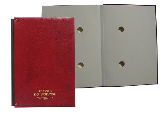 Teczka do podpisu A4 bordowy 15k. karton pokryty folią Warta