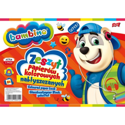 Zeszyt papierów kolorowych Bambino A4 90g 10k [mm:] 210x297 St.Majewski