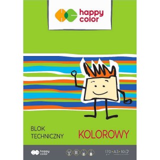 Blok techniczny A3 kolorowy 170g 10k Happy Color (HA 3550 3040-09)