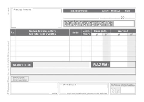 Druk offsetowy A6 Dowód wewnętrzny 50k. Michalczyk i Prokop (K-13)