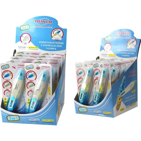 Korektor w taśmie (myszka) 3W1 5x6 [mm*m] Titanum