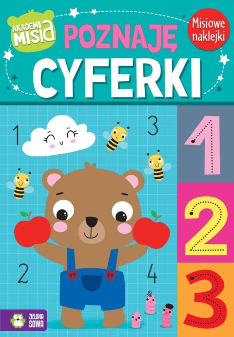 Książeczka edukacyjna Akademia Misia Poznaję cyferki Zielona Sowa