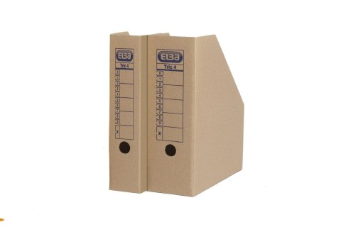 Pojemnik na dokumenty pionowy A4 Tric 4 brązowy tektura [mm:] 320x75x 270 Elba (100552611)