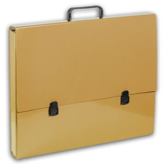 Teczka z szerokim grzbietem na zatrzask A3 złota 5906910821047 A3 ZŁOTY Penmate (TT7739)