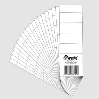 Etykiety opisowe do segregatora biały [mm:] 50x157 Warta (350-002)