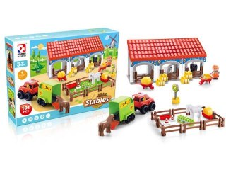 Klocki plastikowe dla malucha, farma 101 elementów Icom (7161811)