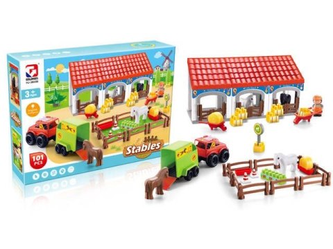 Klocki plastikowe dla malucha, farma 101 elementów Icom (7161811)