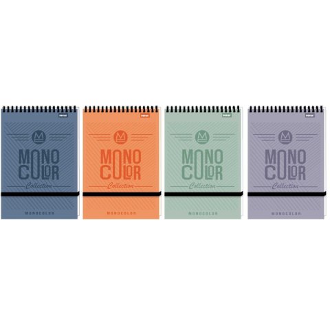 Kołozeszyt (kołonotatnik) A6 MONOCOLOR 96k. krata (nd) (5320)