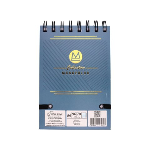 Kołozeszyt (kołonotatnik) A6 MONOCOLOR 96k. krata (nd) (5320)