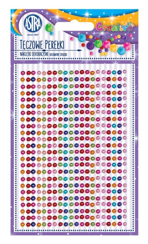 Naklejka (nalepka) tęczowe perełki mix Astra Creativo (5901137111124)