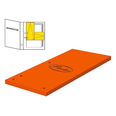 Przekładka czysta 1/3 A4 pomarańczowa 160g 50k Protos