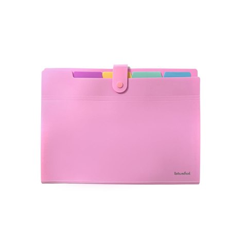 Teczka z przegródkami A4 kolor: różowa Biurfol (THP-A4-01)