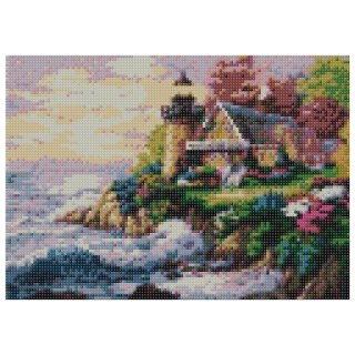 Zestaw kreatywny Diamentowa mozaika 30x40cm Latarnia morska Titanum Craft-fun (TMS24909)
