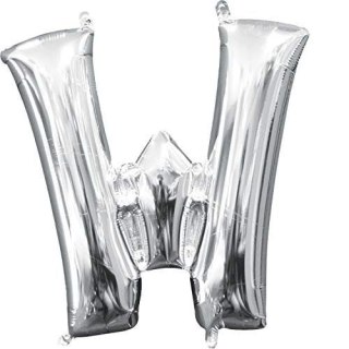 Balon foliowy balon mini literka w srebrna Amscan (3305701)