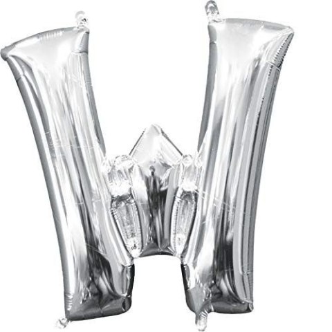 Balon foliowy balon mini literka w srebrna Amscan (3305701)
