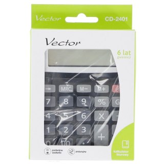 Kalkulator kieszonkowy Vector (KAV CD-2401 BLK)