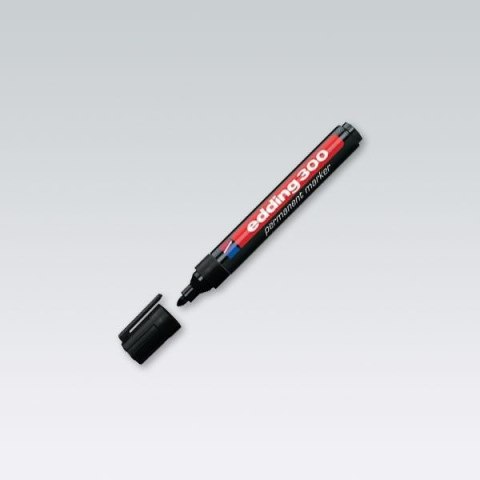 Marker permanentny wkład czarny 1,5-3,00mm okrągła końcówka Edding