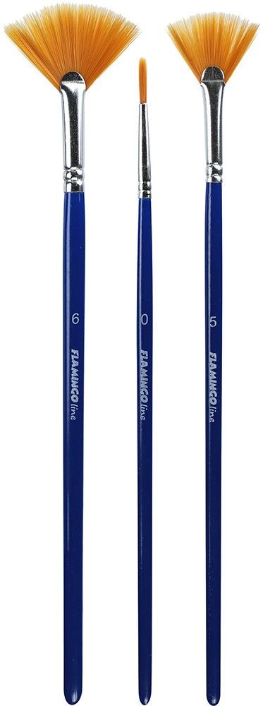 Pędzel Art Collection zestaw 3 szt. nr mix Flamingo Line (PA-11)