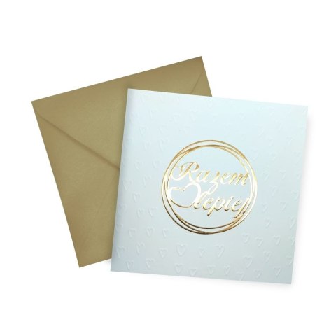 Kartka składana kw KARNET KW Slub Tłoczenie Razem lepiej Henry (5907465663342)