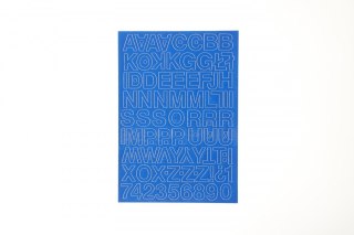 Litery samoprzylepne niebieski Farro