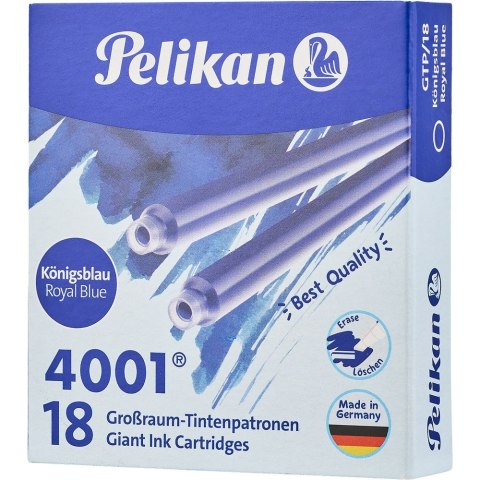 Naboje długie 18 sztuk niebieski Pelikan (300004064)
