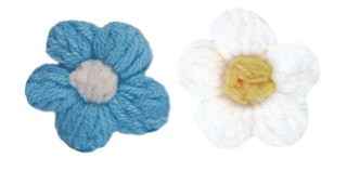 Ozdoba metalowa Craft-Fun Series kwiaty z włóczki Titanum (24BR0201-205)