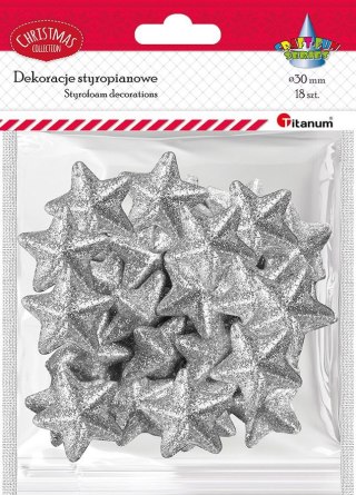 Ozdoba styropianowa Craft-Fun Series gwiazdki Titanum (23YX0326-2(SILVER))